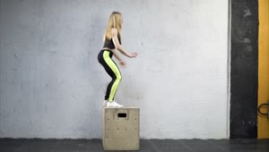 Stock Footage Woman Jumping On A Box Live Wallpaper Free