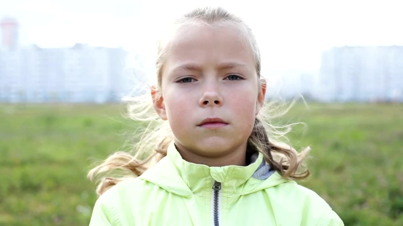 Download Stock Footage Young Girl Smiling In A City Park Live Wallpaper Free