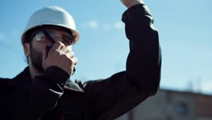 Stock Footage Worker Giving Instructions On The Radio Live Wallpaper Free