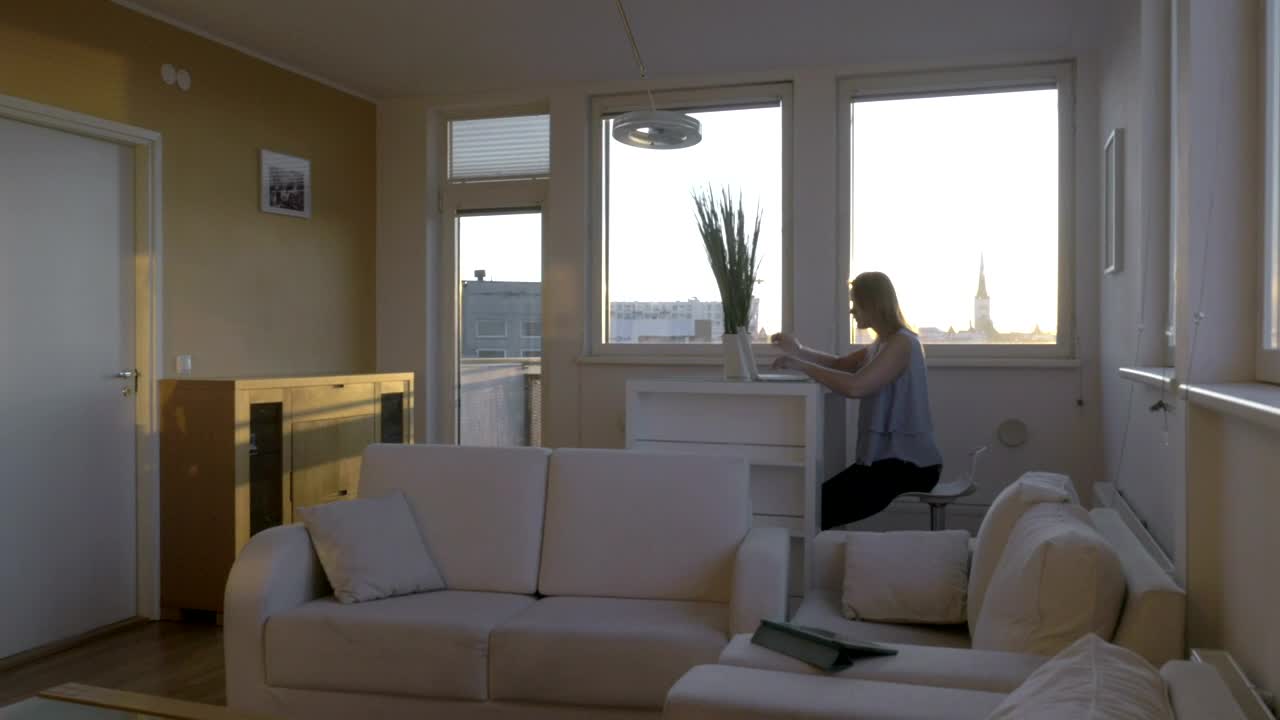 Download Stock Footage Working From Home During The Day Live Wallpaper Free