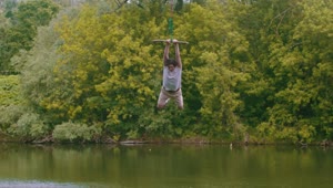 Stock Footage Young Man On A Lake Swing Live Wallpaper Free