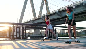 Stock Footage Young People Skating In The City Live Wallpaper Free