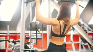 Stock Footage Woman Training With Weights At The Gym Live Wallpaper Free