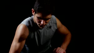 Stock Footage Young Man Using Weights Live Wallpaper Free