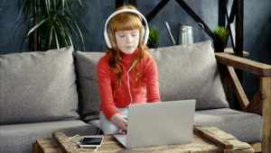 Stock Footage Young Girl Listening To Music Live Wallpaper Free