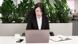 Stock Footage Woman Gets Bad News At Work Live Wallpaper Free