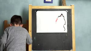 Stock Footage Young Boy Painting A Picture Live Wallpaper Free