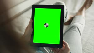 Stock Footage Woman Touches Tablet With Chroma Key Greenscreen Live Wallpaper Free