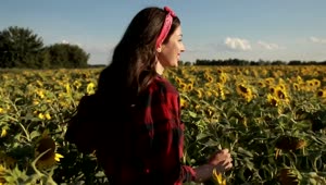 Stock Footage Woman Running Through A Field Live Wallpaper Free