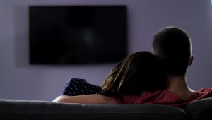 Stock Footage Young Couple Watching Tv Live Wallpaper Free