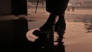 Stock Footage Zombie Walking In A Puddle Live Wallpaper Free