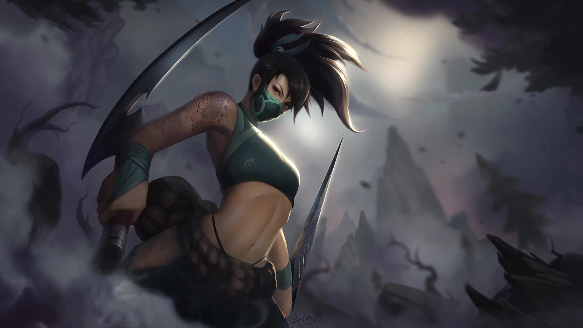 Download League of Legends Akali Live Wallpaper For PC