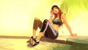 Modern Summer girl Live Wallpaper For PC