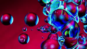 Abstract HD Live Wallpaper, VJ Loop & Background Visual Red Blue Fluid Drops Morphing