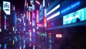 Neon Light City Pc Animated Wallpaper