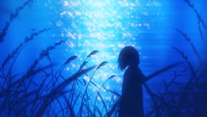 Anime Girl Ocean Silhouette Live Wallpaper