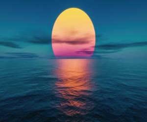 Windows Sunset At The Ocean Live Wallpaper
