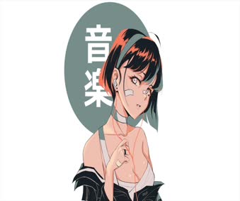 Desktop Anime Girl Earphones Live Wallpaper