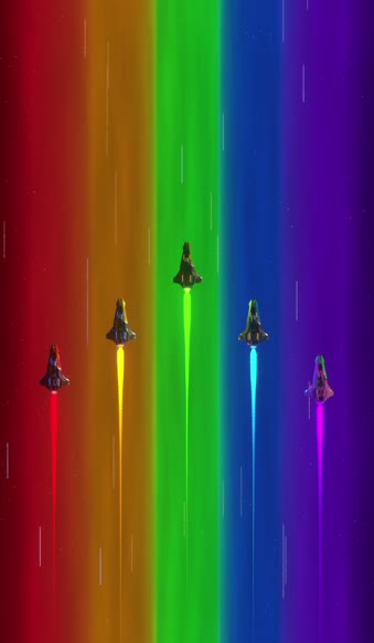 Rainbow Formation Jet Live Phone Wallpaper