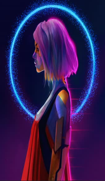 Android  iPhone Girl Cyber StyleLive Wallpaper For Phone