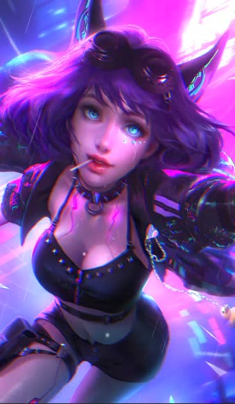 Android  iPhone Cute Cyber GirlLive Wallpaper For Phone