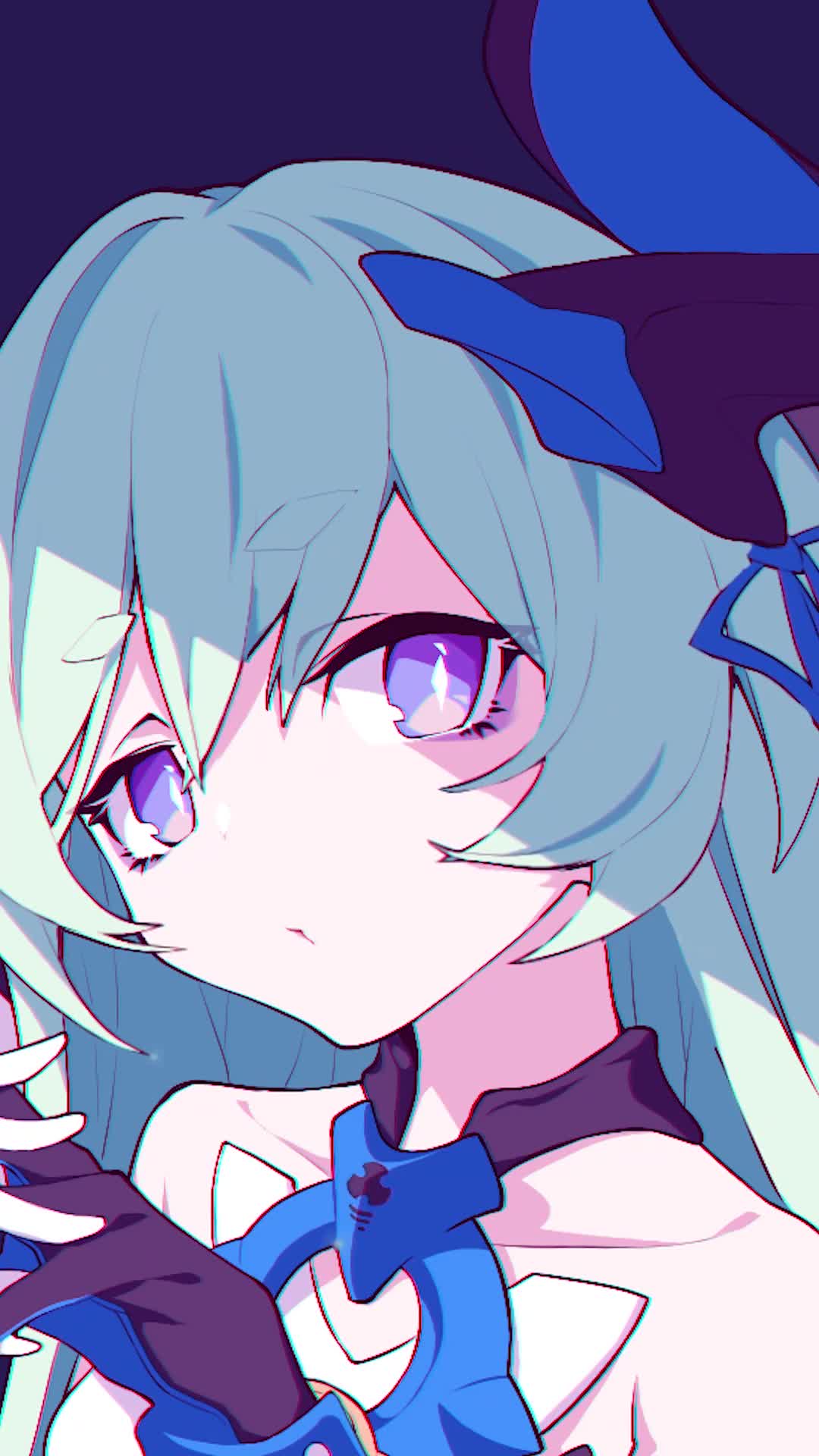 Download Lili Blue Girl Anime Live Phone Wallpaper