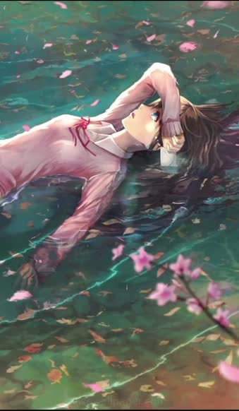 iPhone  Android Anime Girl In Water Live Wallpaper for Phone