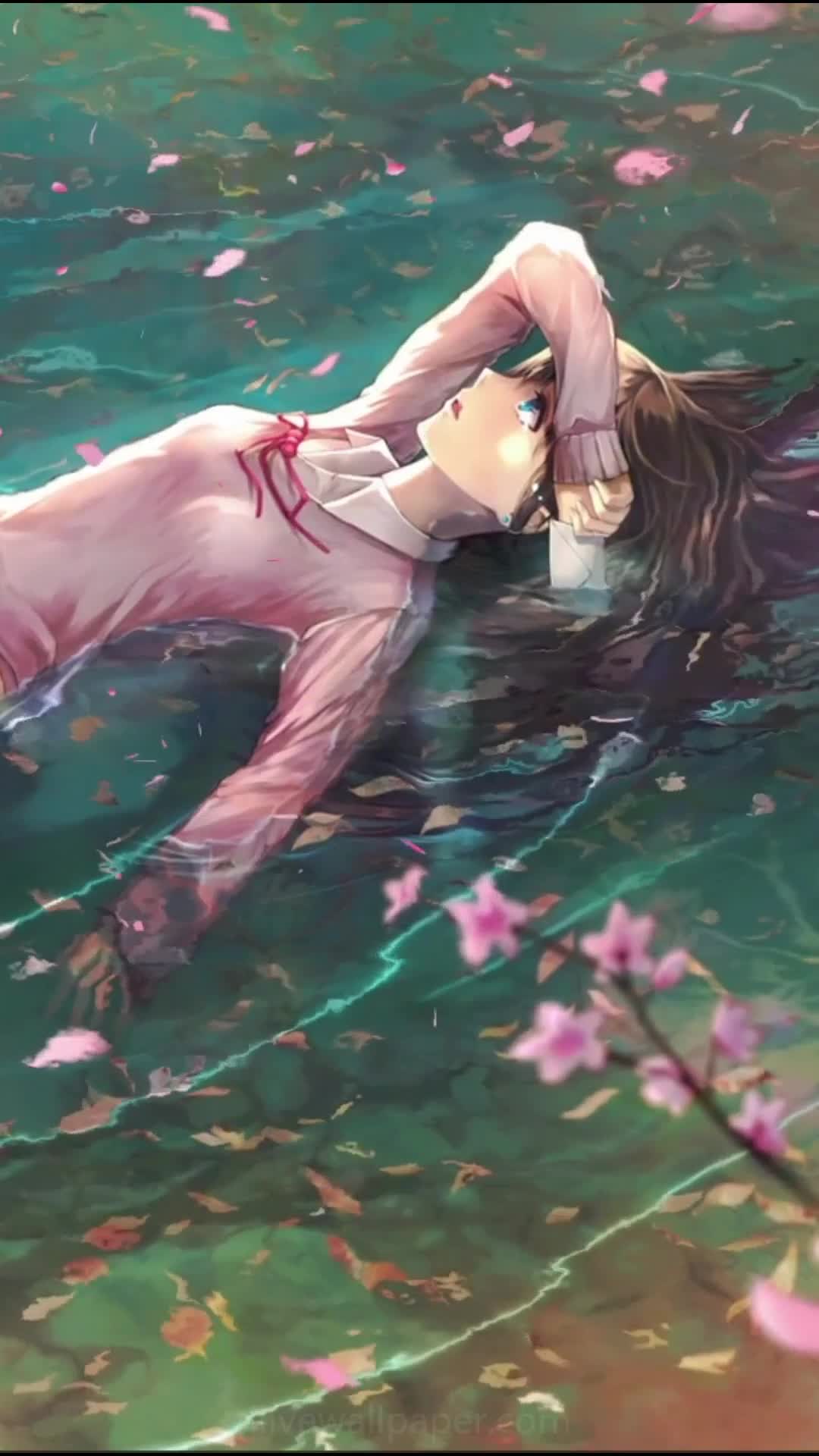 Download iPhone  Android Anime Girl In Water Live Wallpaper for Phone