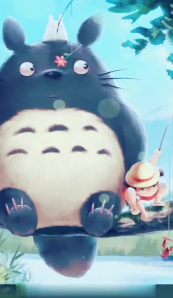 iPhone and Android Cute Totoro Anime Phone Live Wallpaper