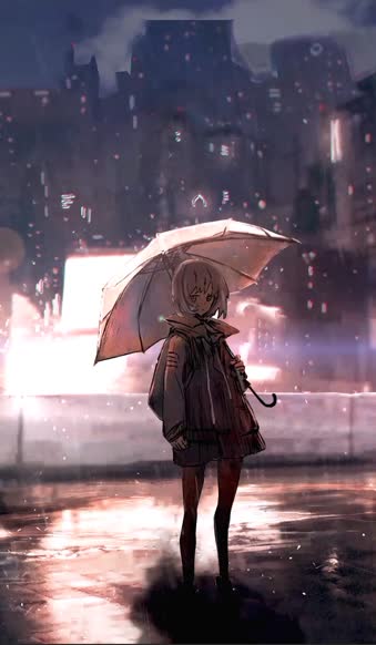 iPhone  Android Rain in Midnight Live Anime Wallpapers iPhone