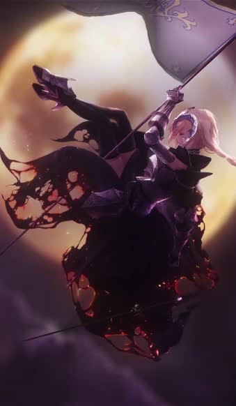 jeanne falling down fate grand order phone wallpapers cool anime