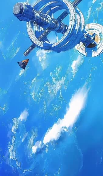 Android and iPhone Space Station Phone Live Wallpaper