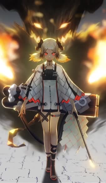 Live Phone Ifrit Arknights Girl Anime Wallpaper For iPhone And Android