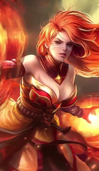 iPhone and Android Lina The Slayer Dota 2 Live Phone Wallpaper