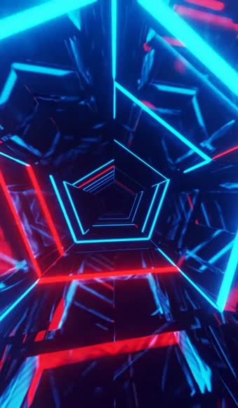 iPhone And Android Neon Tunnel Abstract Phone Live Wallpaper