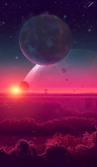 Android  iOS Aesthetic Planets Landscape Live Wallpaper