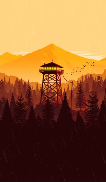 iPhone  Android FireWatch Tower Live Wallpaper for Phone