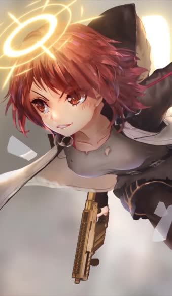 Live Phone Exusiai Arknights Girl Anime Wallpaper For iPhone And Android