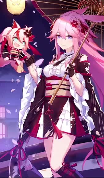 iPhone and Android Honkai Impact 3 Cherry Blossom Live Phone Wallpaper