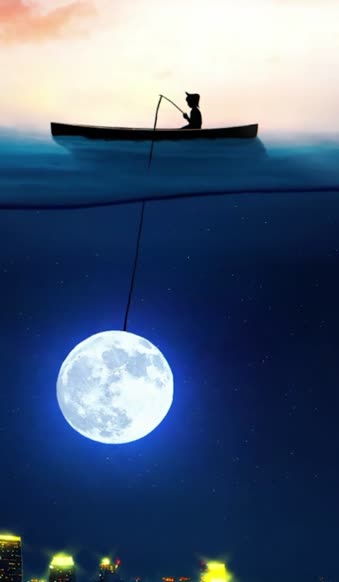 Live Phone Catching The Moon In Ocean Wallpaper To iPhone And Android