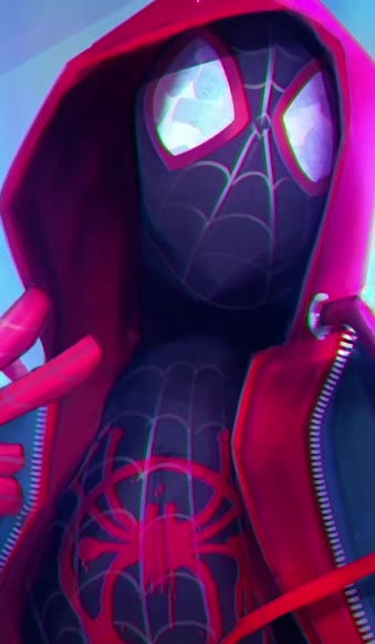 iPhone and Android Miles Morales Peace Sign Live Phone Wallpaper