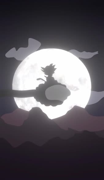 Android and iPhone Dragon Ball Anime Goku On Flying Nimbus Phone Live Wallpaper