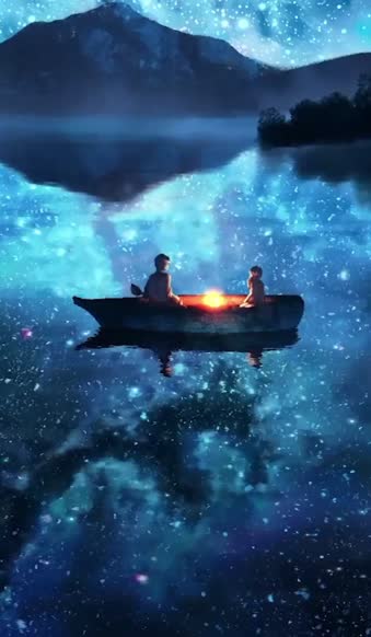 Live Phone Couple On Boat At Night Wallpaper To iPhone And Android