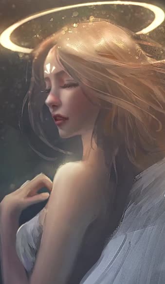 iPhone  android fantasy angel girl live wallpaper for phone