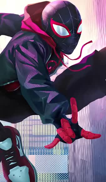 iPhone and Android Miles Morales Spider Man Live Phone Wallpaper