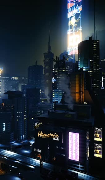 Live Phone Cyberpunk 2077 Night City Wallpaper To iPhone And Android |  DesktopHut