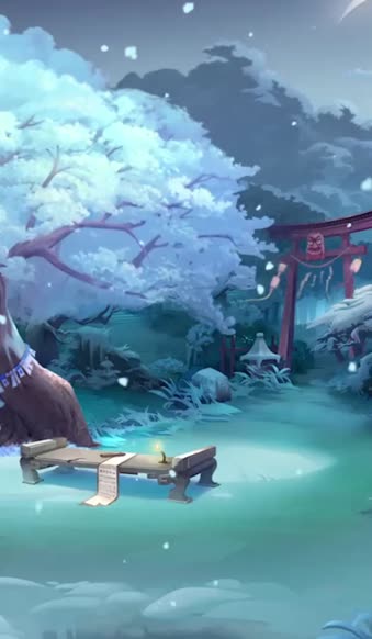 iPhone and Android Moonlight Courtyard Onmyoji Live Phone Wallpaper