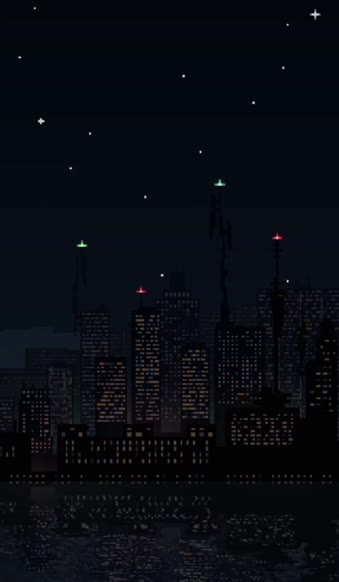 iPhone and Android Midnight City Pixel Live Phone Wallpaper