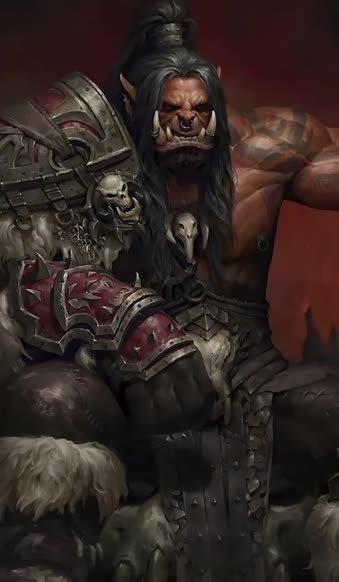 iPhone and Android Grom Hellscream Warcraft Live Phone Wallpaper