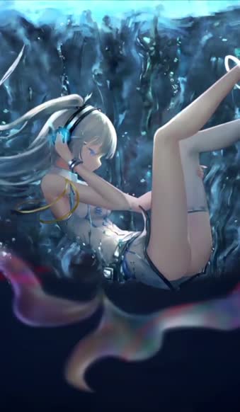 Live Phone Underwater Girl Anime Wallpaper For iPhone And Android